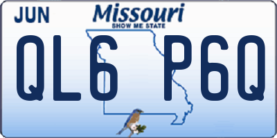 MO license plate QL6P6Q