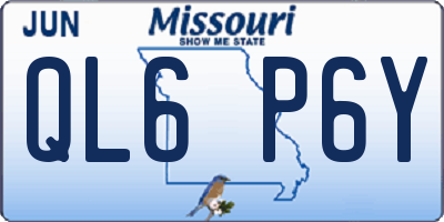 MO license plate QL6P6Y