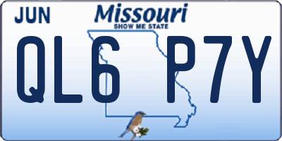 MO license plate QL6P7Y