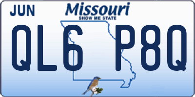 MO license plate QL6P8Q
