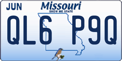 MO license plate QL6P9Q