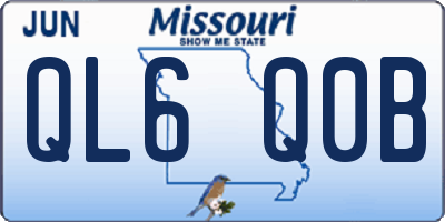 MO license plate QL6Q0B