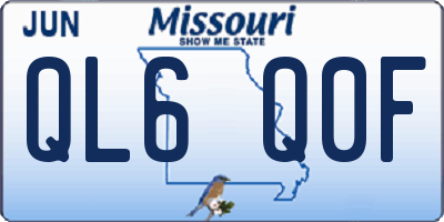 MO license plate QL6Q0F