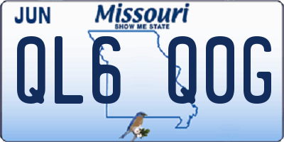 MO license plate QL6Q0G
