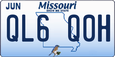 MO license plate QL6Q0H