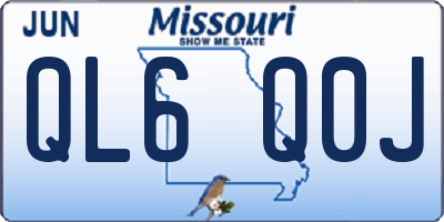 MO license plate QL6Q0J