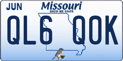 MO license plate QL6Q0K