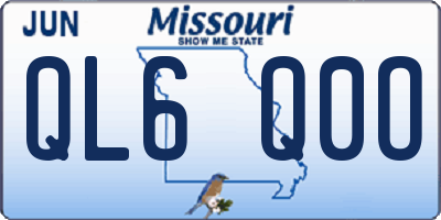 MO license plate QL6Q0O