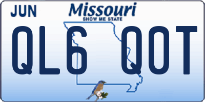 MO license plate QL6Q0T