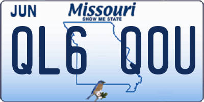 MO license plate QL6Q0U