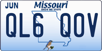 MO license plate QL6Q0V