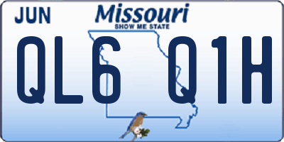 MO license plate QL6Q1H