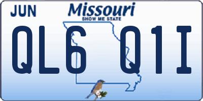 MO license plate QL6Q1I