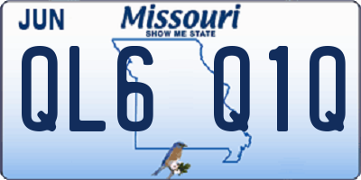 MO license plate QL6Q1Q