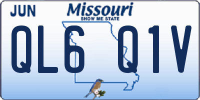 MO license plate QL6Q1V