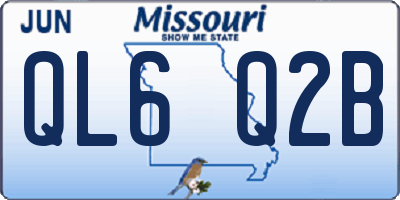 MO license plate QL6Q2B