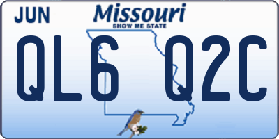 MO license plate QL6Q2C