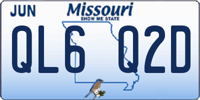 MO license plate QL6Q2D