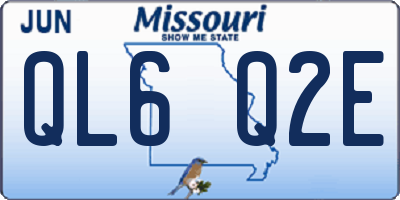 MO license plate QL6Q2E