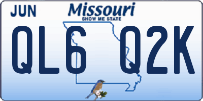MO license plate QL6Q2K