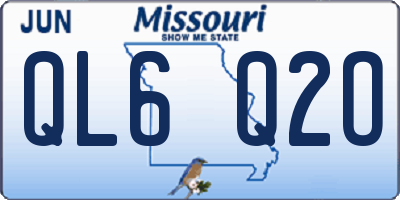MO license plate QL6Q2O