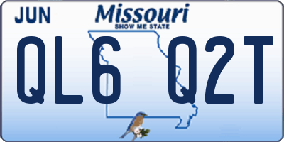 MO license plate QL6Q2T