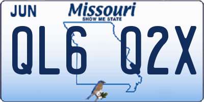 MO license plate QL6Q2X