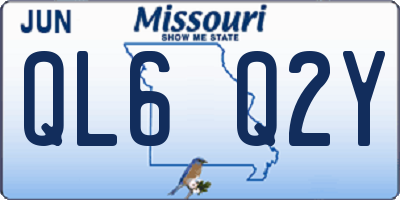 MO license plate QL6Q2Y