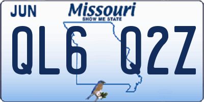 MO license plate QL6Q2Z
