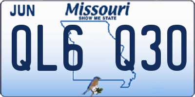MO license plate QL6Q3O
