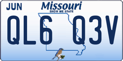 MO license plate QL6Q3V