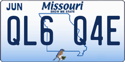 MO license plate QL6Q4E