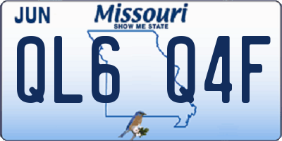MO license plate QL6Q4F