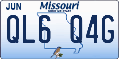 MO license plate QL6Q4G