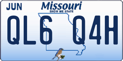 MO license plate QL6Q4H