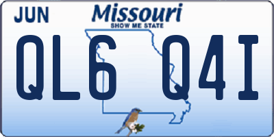 MO license plate QL6Q4I