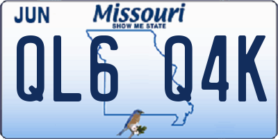 MO license plate QL6Q4K