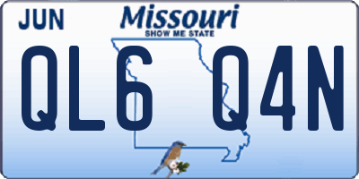 MO license plate QL6Q4N