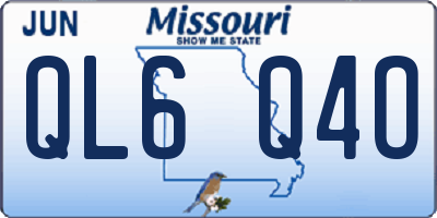 MO license plate QL6Q4O