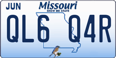MO license plate QL6Q4R
