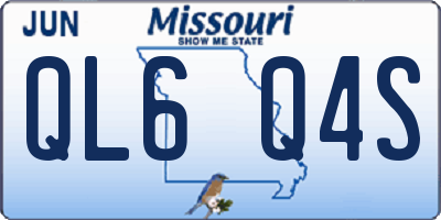 MO license plate QL6Q4S