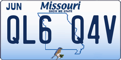 MO license plate QL6Q4V