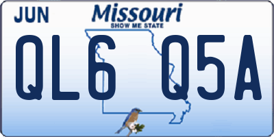 MO license plate QL6Q5A