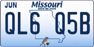 MO license plate QL6Q5B