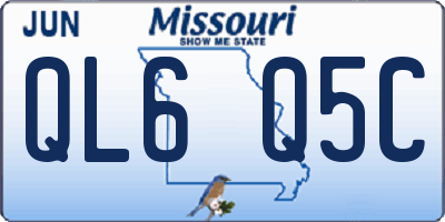 MO license plate QL6Q5C