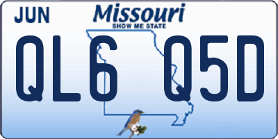 MO license plate QL6Q5D