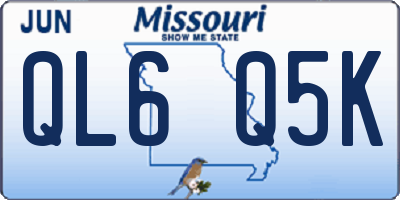 MO license plate QL6Q5K