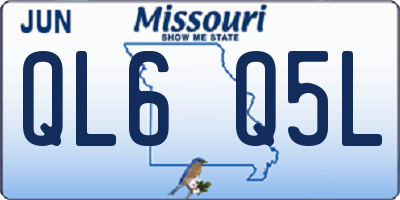 MO license plate QL6Q5L