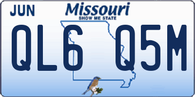 MO license plate QL6Q5M