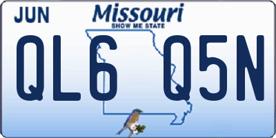 MO license plate QL6Q5N